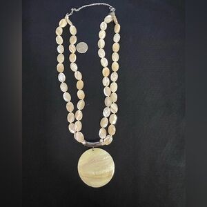 Vintage Mother of Peral and 925 silver necklace